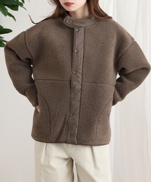 OMNES（オムネス）の「ボンディングボアブルゾン（ブルゾン・メンズ・ブラック/アイボリー/カーキ/キャメル/モカ・WOMENS M/WOMENS L/M/L）」の15枚目の写真