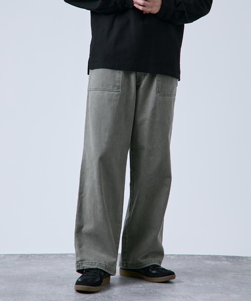 B.C STOCK（ベーセーストック）の「フェード加工 カツラギ ベイカーオーバーパンツ（その他パンツ・メンズ・アイボリー/ブラウン/カーキ/ブラック・FREE）」の4枚目の写真