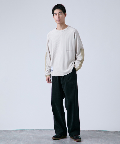 B.C STOCK（ベーセーストック）の「フェード加工 カツラギ ベイカーオーバーパンツ（その他パンツ・メンズ・アイボリー/ブラウン/カーキ/ブラック・FREE）」の5枚目の写真