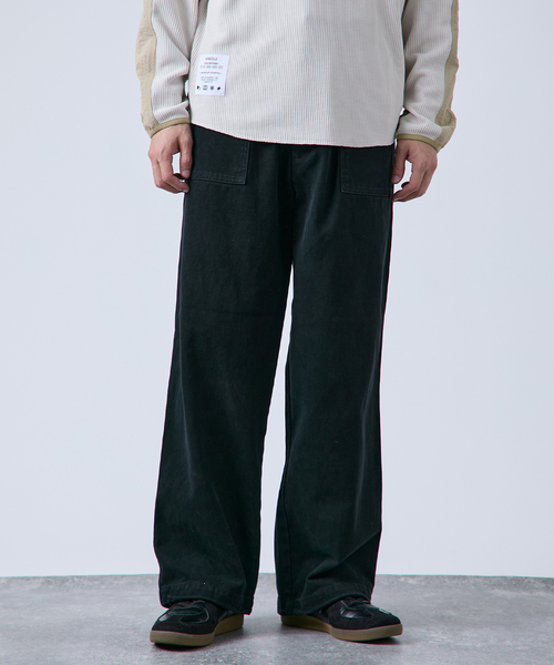 B.C STOCK（ベーセーストック）の「フェード加工 カツラギ ベイカーオーバーパンツ（その他パンツ・メンズ・アイボリー/ブラウン/カーキ/ブラック・FREE）」の6枚目の写真