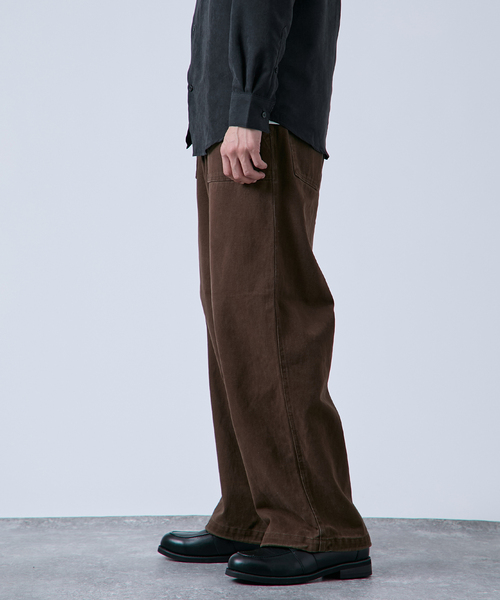 B.C STOCK（ベーセーストック）の「フェード加工 カツラギ ベイカーオーバーパンツ（その他パンツ・メンズ・アイボリー/ブラウン/カーキ/ブラック・FREE）」の15枚目の写真