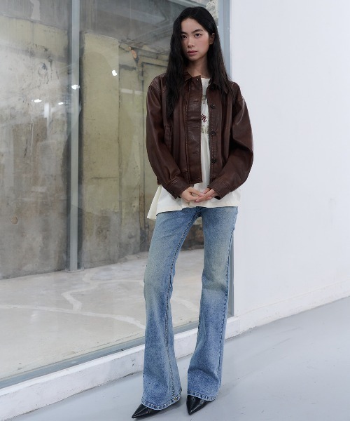 GENERAL IDEA（ジェネラルアイデア）の「【GENERAL IDEA】ブーツカットウォッシングデニムパンツ / BOOTCUT WASHING DENIM PANTS（デニムパンツ・レディース・ライトブルー/ブラック/ダークネイビー・L/M/S）」の10枚目の写真