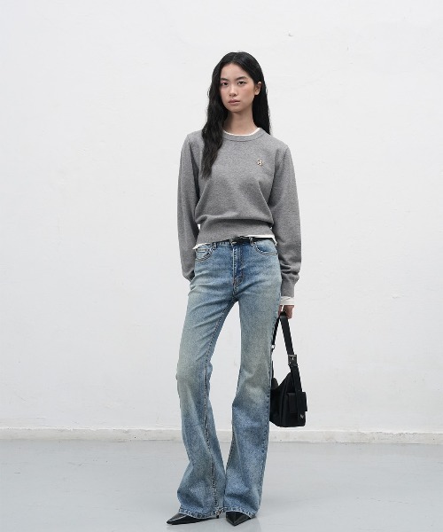 GENERAL IDEA（ジェネラルアイデア）の「【GENERAL IDEA】ブーツカットウォッシングデニムパンツ / BOOTCUT WASHING DENIM PANTS（デニムパンツ・レディース・ライトブルー/ブラック/ダークネイビー・L/M/S）」の5枚目の写真