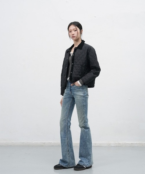 GENERAL IDEA（ジェネラルアイデア）の「【GENERAL IDEA】ブーツカットウォッシングデニムパンツ / BOOTCUT WASHING DENIM PANTS（デニムパンツ・レディース・ライトブルー/ブラック/ダークネイビー・L/M/S）」の7枚目の写真