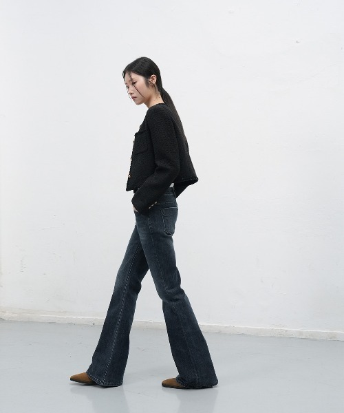 GENERAL IDEA（ジェネラルアイデア）の「【GENERAL IDEA】ブーツカットウォッシングデニムパンツ / BOOTCUT WASHING DENIM PANTS（デニムパンツ・レディース・ライトブルー/ブラック/ダークネイビー・L/M/S）」の16枚目の写真