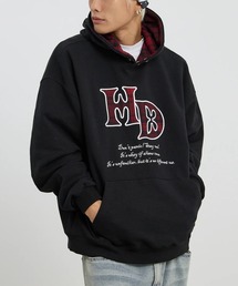 【UNISEX】HOODHOOD/チェックアップリケフード