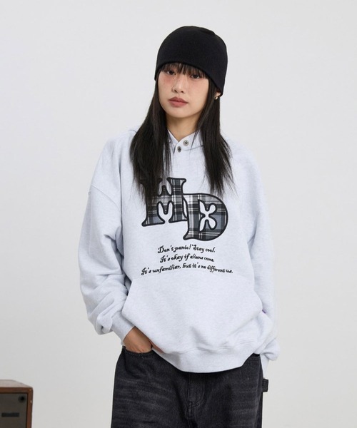 HOODHOOD(フッドフッド)の「【UNISEX】HOODHOOD/チェックアップリケフード(パーカー・レディース・ブラック/ライトグレー・MEDIUM/LARGE)」の20枚目の写真