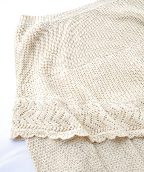 Crisp（クリスプ）の「ラウンドフリルショートニット（ニット/セーター・レディース・マスタード/アイボリー・FREE）」の21枚目の写真