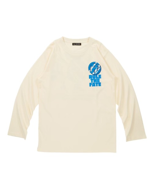 RULE THE FATE(ルールザフェイト)の「RTF STRIPE LOGO LONG SLEEVE TEE/ストライプロゴロングスリーブTシャツ(Tシャツ/カットソー・メンズ・ブラック/ベージュ・2/1/0)」の1枚目の写真