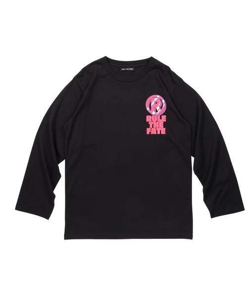 RULE THE FATE(ルールザフェイト)の「RTF STRIPE LOGO LONG SLEEVE TEE/ストライプロゴロングスリーブTシャツ(Tシャツ/カットソー・メンズ・ブラック/ベージュ・2/1/0)」の2枚目の写真