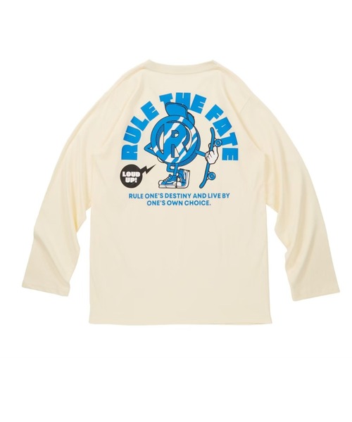 RULE THE FATE(ルールザフェイト)の「RTF STRIPE LOGO LONG SLEEVE TEE/ストライプロゴロングスリーブTシャツ(Tシャツ/カットソー・メンズ・ブラック/ベージュ・2/1/0)」の3枚目の写真