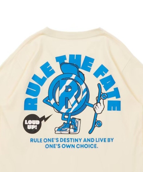 RULE THE FATE(ルールザフェイト)の「RTF STRIPE LOGO LONG SLEEVE TEE/ストライプロゴロングスリーブTシャツ(Tシャツ/カットソー・メンズ・ブラック/ベージュ・2/1/0)」の6枚目の写真