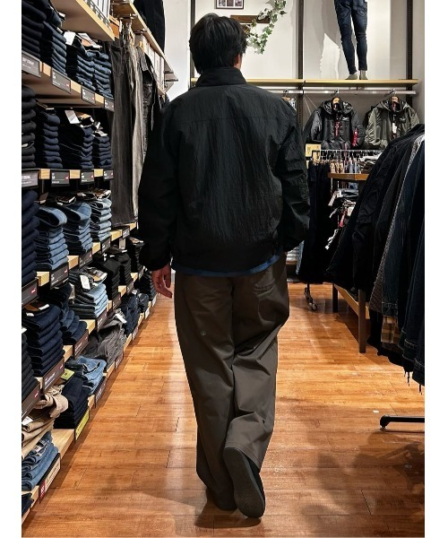 CAMP7（キャンプセブン）の「【CAMP7】ワッシャーナイロンスタンドネックブルゾン（ゆったり/シルエット/カジュアル/個性）（ブルゾン・メンズ・ブラック/グレー・L/XL/M）」の13枚目の写真