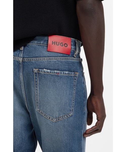 HUGO(ヒューゴ)の「リラックスフィットジーンズ ブルー エジプトコットン デニム(デニムパンツ・メンズ・インディゴブルー・29/32/30/32/31/32/32/32/33/32/34/32)」の4枚目の写真