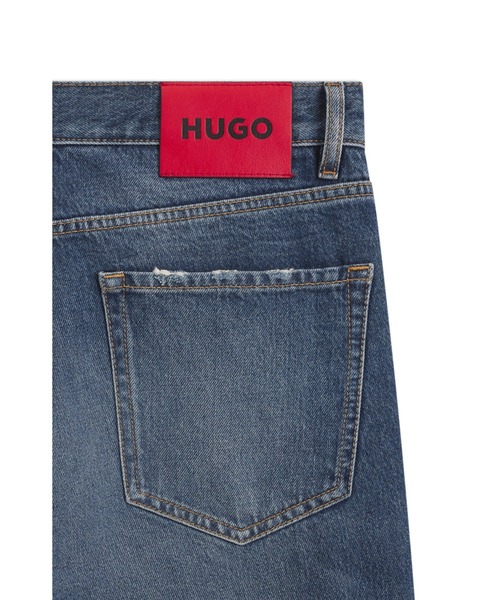 HUGO(ヒューゴ)の「リラックスフィットジーンズ ブルー エジプトコットン デニム(デニムパンツ・メンズ・インディゴブルー・29/32/30/32/31/32/32/32/33/32/34/32)」の6枚目の写真