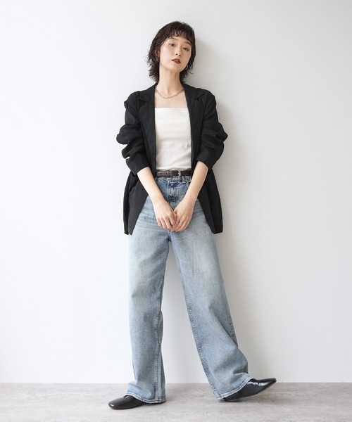 Yeoun(ヨウン)の「シアーテーラードジャケット(テーラードジャケット・レディース・ブラウン/パープル/ブラック・M)」の19枚目の写真