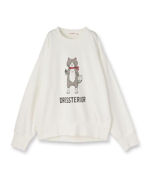 DRESSTERIOR(ドレステリア)の「【ECルクア別注】キャット裏毛スウェット(スウェット・レディース・ホワイト/チャコールグレー/ブラック・34/36/38)」の16枚目の写真