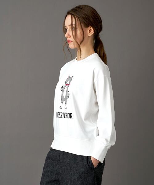 DRESSTERIOR(ドレステリア)の「【ECルクア別注】キャット裏毛スウェット(スウェット・レディース・ホワイト/チャコールグレー/ブラック・34/36/38)」の14枚目の写真