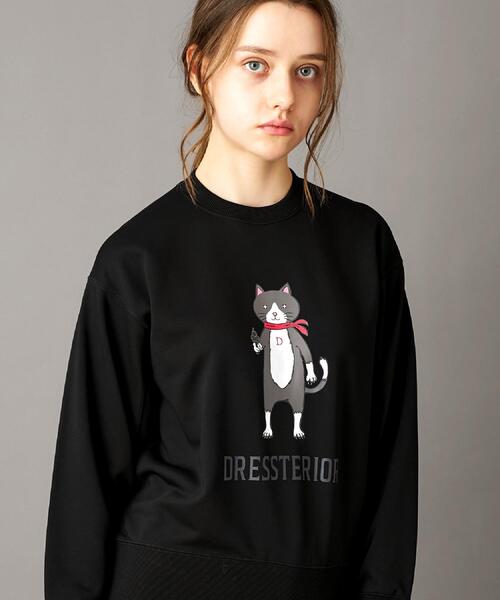 DRESSTERIOR(ドレステリア)の「【ECルクア別注】キャット裏毛スウェット(スウェット・レディース・ホワイト/チャコールグレー/ブラック・34/36/38)」の8枚目の写真