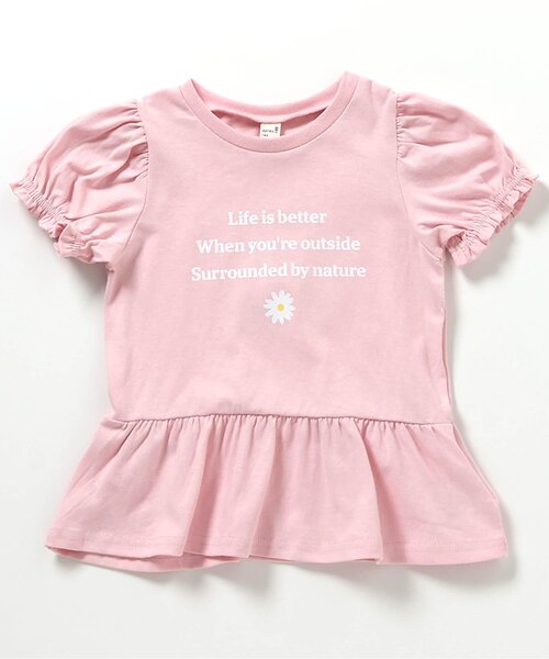 apres les cours(アプレレクール)の「【26年夏】ペプラムパフトップス/7days Style(Tシャツ/カットソー・キッズ・その他2/チェック/ピンク/ブラック/アイボリー/ブルー・90/80/100/110/120/130/140)」の4枚目の写真
