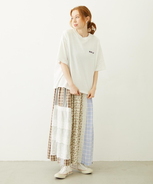 MILKFED.(ミルクフェド)の「ICING LOGO WIDE S/S TEE(Tシャツ/カットソー・レディース・ライトピンク/ブラック/ホワイト・L/M)」の6枚目の写真