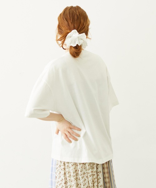 MILKFED.(ミルクフェド)の「ICING LOGO WIDE S/S TEE(Tシャツ/カットソー・レディース・ライトピンク/ブラック/ホワイト・L/M)」の4枚目の写真