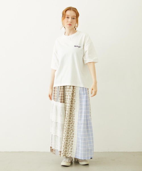 MILKFED.(ミルクフェド)の「ICING LOGO WIDE S/S TEE(Tシャツ/カットソー・レディース・ライトピンク/ブラック/ホワイト・L/M)」の8枚目の写真