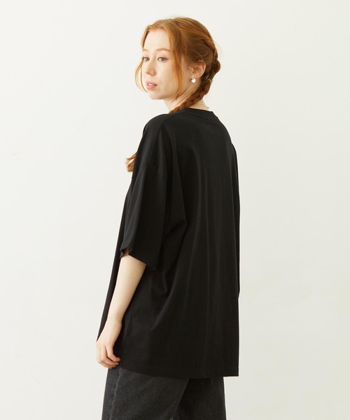 MILKFED.(ミルクフェド)の「ICING LOGO WIDE S/S TEE(Tシャツ/カットソー・レディース・ライトピンク/ブラック/ホワイト・L/M)」の10枚目の写真