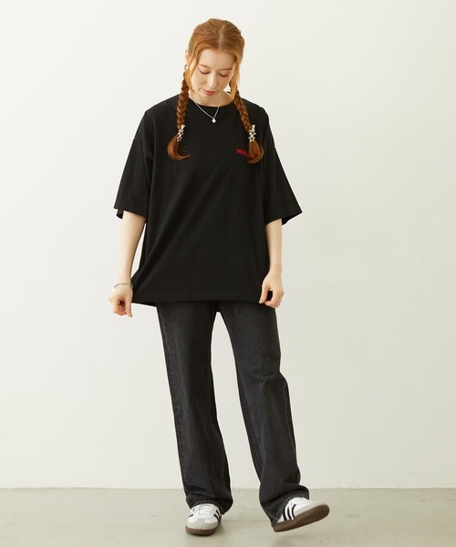 MILKFED.(ミルクフェド)の「ICING LOGO WIDE S/S TEE(Tシャツ/カットソー・レディース・ライトピンク/ブラック/ホワイト・L/M)」の12枚目の写真