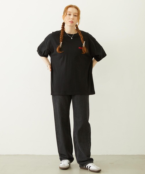 MILKFED.(ミルクフェド)の「ICING LOGO WIDE S/S TEE(Tシャツ/カットソー・レディース・ライトピンク/ブラック/ホワイト・L/M)」の13枚目の写真