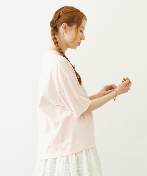 MILKFED.(ミルクフェド)の「ICING LOGO WIDE S/S TEE(Tシャツ/カットソー・レディース・ライトピンク/ブラック/ホワイト・L/M)」の15枚目の写真