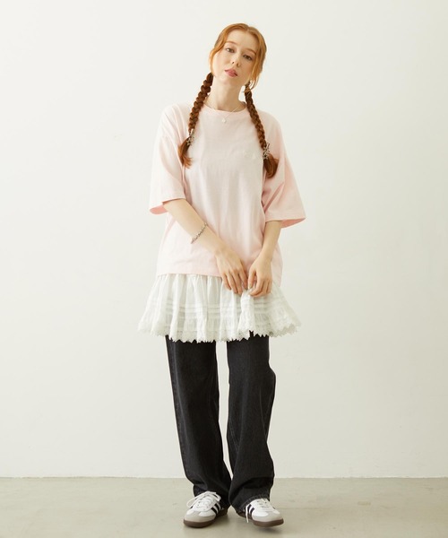 MILKFED.(ミルクフェド)の「ICING LOGO WIDE S/S TEE(Tシャツ/カットソー・レディース・ライトピンク/ブラック/ホワイト・L/M)」の18枚目の写真