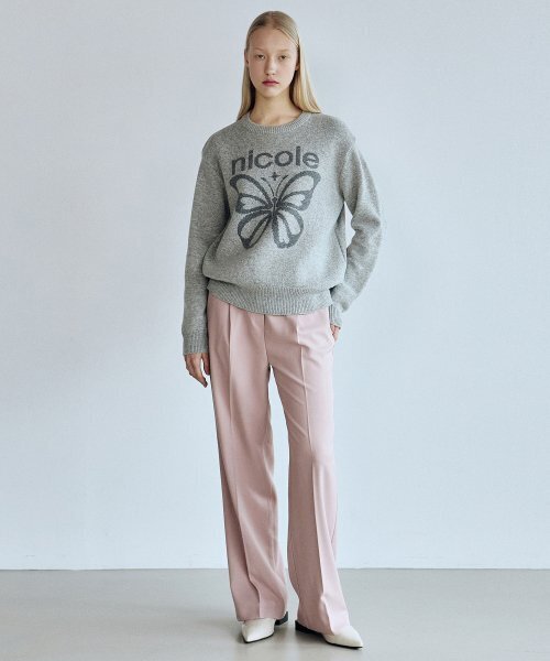 NICK&NICOLE(ニックアンドニコール)の「CASHMERE BUTTERFLY BOLD STAR PULLOVER_LIGHT GRAY(ニット/セーター・レディース・その他・FREE)」の4枚目の写真
