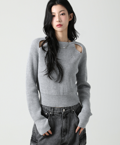 AVANDRESS(アバンドレス )の「Ribbed Cut-out Knit BLACK(ニット/セーター・レディース・ブラック・MEDIUM/SMALL)」の16枚目の写真