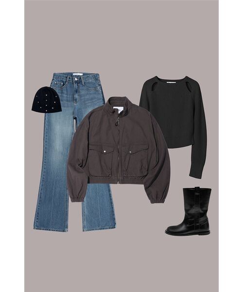 AVANDRESS(アバンドレス )の「Ribbed Cut-out Knit BLACK(ニット/セーター・レディース・ブラック・MEDIUM/SMALL)」の2枚目の写真