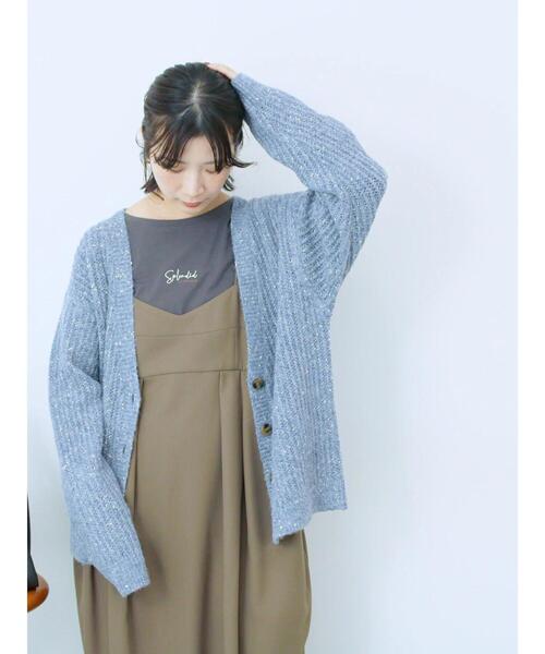 Samansa Mos2 blue(サマンサモスモスブルー)の「ワンポイント刺繍プルオーバー(Tシャツ/カットソー・レディース・オフホワイト/ライトベージュ/チャコールグレー・F)」の14枚目の写真
