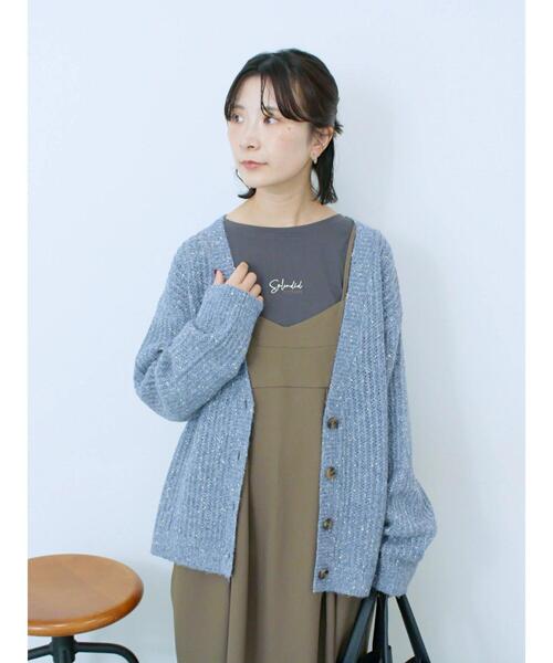 Samansa Mos2 blue(サマンサモスモスブルー)の「ワンポイント刺繍プルオーバー(Tシャツ/カットソー・レディース・オフホワイト/ライトベージュ/チャコールグレー・F)」の15枚目の写真