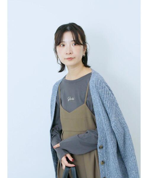 Samansa Mos2 blue(サマンサモスモスブルー)の「ワンポイント刺繍プルオーバー(Tシャツ/カットソー・レディース・オフホワイト/ライトベージュ/チャコールグレー・F)」の19枚目の写真