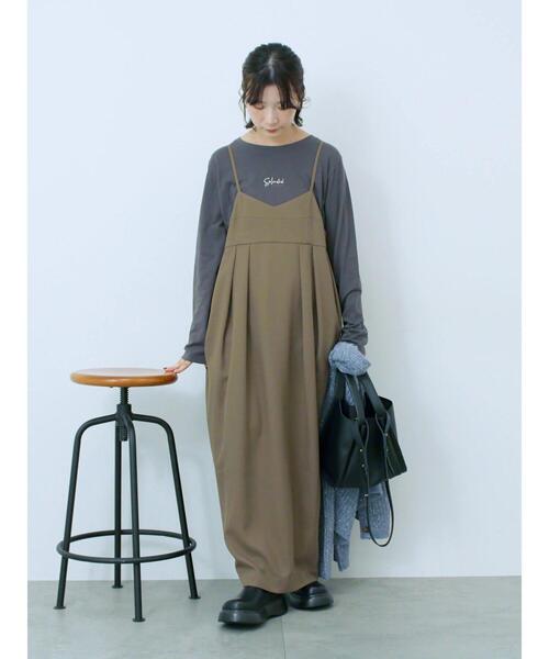 Samansa Mos2 blue(サマンサモスモスブルー)の「ワンポイント刺繍プルオーバー(Tシャツ/カットソー・レディース・オフホワイト/ライトベージュ/チャコールグレー・F)」の20枚目の写真