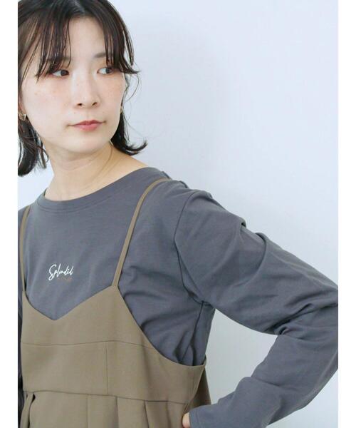 Samansa Mos2 blue(サマンサモスモスブルー)の「ワンポイント刺繍プルオーバー(Tシャツ/カットソー・レディース・オフホワイト/ライトベージュ/チャコールグレー・F)」の21枚目の写真