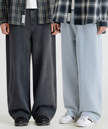 LEMAIN SECOND（リメインセカンド）の「[2PACK] NATURAL WASHING WIDE DENIM PANTS - BLACK/LIGHT BLUE（デニムパンツ）」