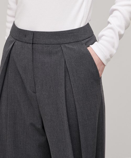 MUSINSA STANDARD WOMAN（ムシンサスタンダードウーマン）の「女性用軽量オーバーラッププリーツスラックス[ミディアムグレー]（スラックス・レディース・その他・32/30/31/24）」の7枚目の写真