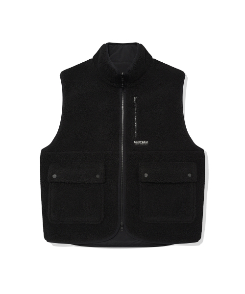 リバーシブルフリースベストブラック（ベスト）｜Wacky WiLLy