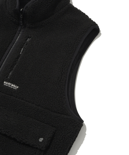 リバーシブルフリースベストブラック（ベスト）｜Wacky WiLLy