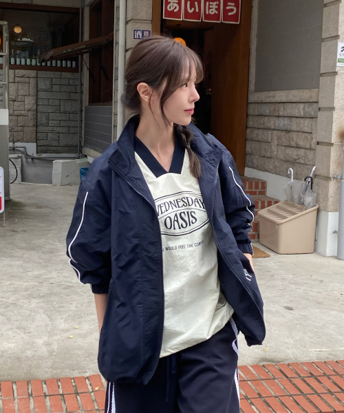 セール】OL209_RUNNING CLUB TRACK JACKET_NAVY（ナイロンジャケット