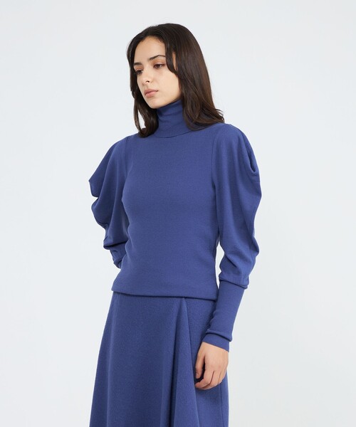 EPOCA(エポカ)の「【La maglia due】 タートルリブニットプルオーバー(ニット/セーター・レディース・ブルー系その他4/ネイビー/オフホワイト・40)」の3枚目の写真