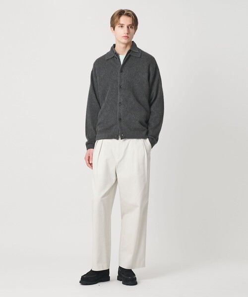 BEAUTY&YOUTH UNITED ARROWS（ビューティーアンドユースユナイテッドアローズ）の「ブラッシュド ヤク ニット ジャケット（カーディガン/ボレロ・メンズ・ダークグレー/ベージュ・L/M/S/XL）」の4枚目の写真