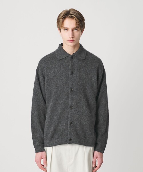BEAUTY&YOUTH UNITED ARROWS（ビューティーアンドユースユナイテッドアローズ）の「ブラッシュド ヤク ニット ジャケット（カーディガン/ボレロ・メンズ・ダークグレー/ベージュ・L/M/S/XL）」の7枚目の写真