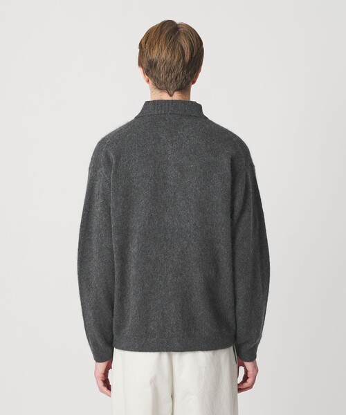 BEAUTY&YOUTH UNITED ARROWS（ビューティーアンドユースユナイテッドアローズ）の「ブラッシュド ヤク ニット ジャケット（カーディガン/ボレロ・メンズ・ダークグレー/ベージュ・L/M/S/XL）」の9枚目の写真