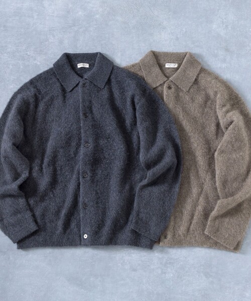 BEAUTY&YOUTH UNITED ARROWS（ビューティーアンドユースユナイテッドアローズ）の「ブラッシュド ヤク ニット ジャケット（カーディガン/ボレロ・メンズ・ダークグレー/ベージュ・L/M/S/XL）」の22枚目の写真